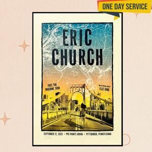 Eric Church Sept 12 2025 Ppg Paints Arena Pittsburgh Pa Tourposter